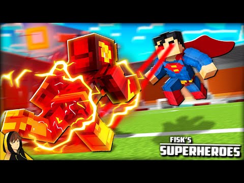 SUPER HERO PVP in HUGE FOOTBALL ARENA!!! | Minecraft [Fisks Superhero Mod]