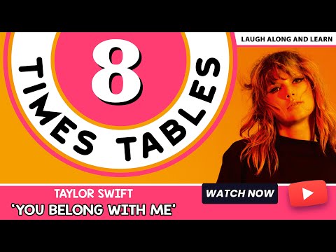 8 Times Table Song (You Belong With Me by Taylor Swift) Laugh Along and Learn