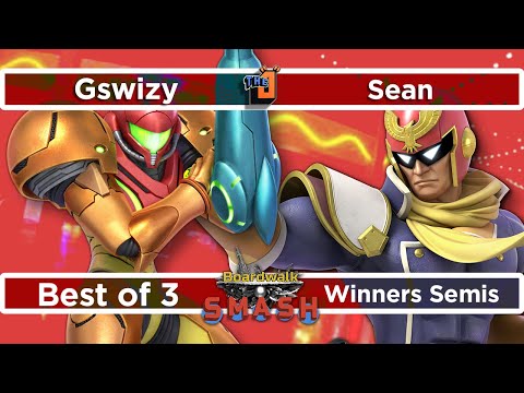 Sean (Captain Falcon) vs Gswizy (Samus) - Boardwalk Smash #31 - Winners Semis SSBU