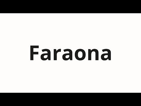 How to pronounce Faraona | Фараона (Pharaoh in Russian)
