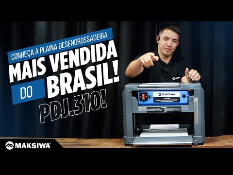 Plaina Desengrossadeira PDJ.310 Black Edition 310mm 2000W 220V MAKSIWA-1111601 - Video
