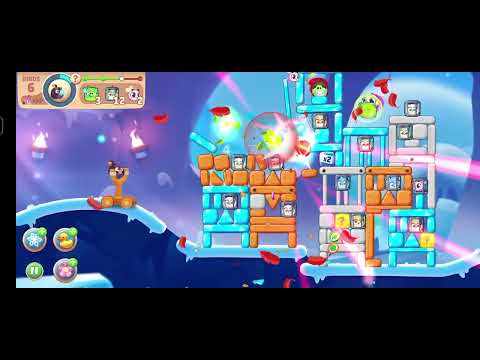 @AngryBirds land 7 angrybird Icy Caverns cross level 1713 V#513 #gameplay #nocopyright #gaming