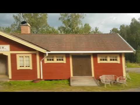 Train journey between Karlstad to Sunne, Värmland Sweden