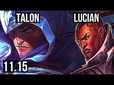 TALON vs LUCIAN (MID) | 14/0/4, Legendary, 1100+ games, 1.7M mastery | KR Challenger | v11.15