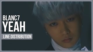 BLANC7 - Yeah Line Distribution (Color Coded)