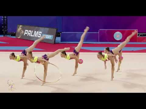 Bulgaria Group 3 Balls 2 Hoops Qualification (17.900) 2025 World Cup Sofia #rhythmicgymnastics