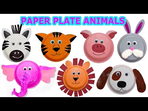 How to create Cute Animals using Paper Plates - Craft Videos for Kids - Jugnu Kids