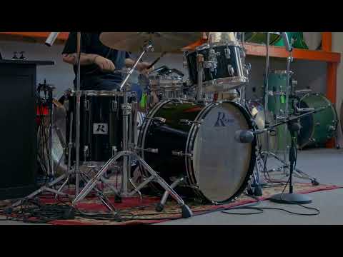 1980s Rogers XP-8 Jet Black Drum Pearl Drum Set 14x22 9x13 and 16x16 image 23
