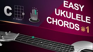 Easy Ukulele Chords - How to play C,  G,  Am,  and F chord | Basic Ukulele Chords Progression