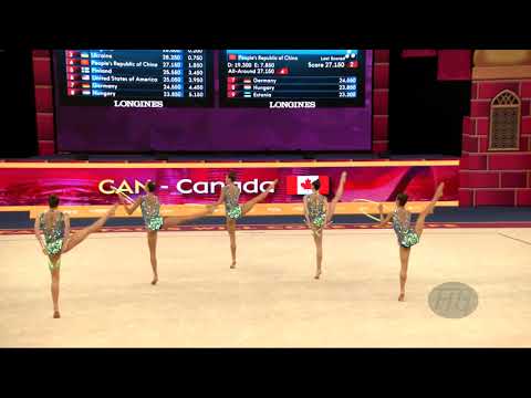 Canada (CAN) - 2019 Rhythmic Worlds, Baku (AZE) - Qualifications 3 Hoops + 2 Pairs Of Clubs