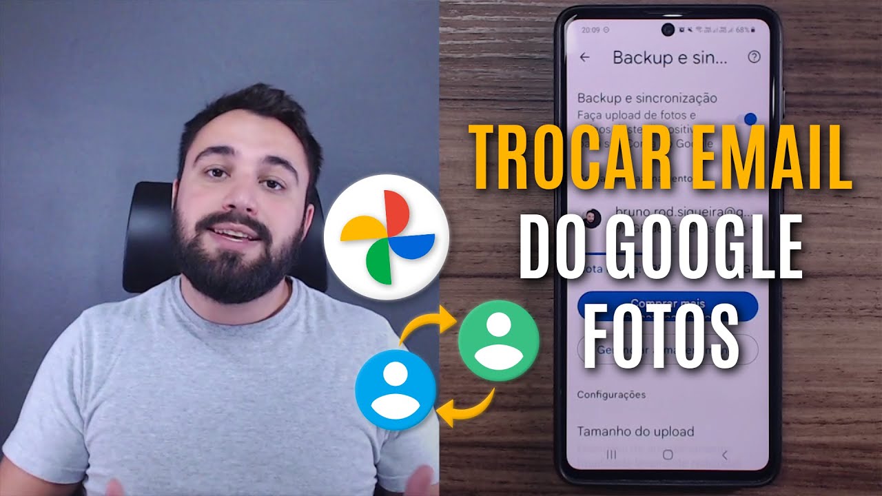 COMO TROCAR O EMAIL DO GOOGLE FOTOS
