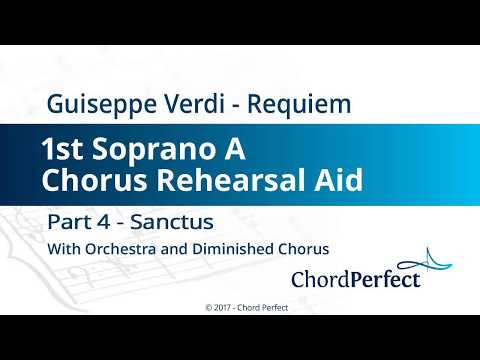 Verdi's Requiem Part 4 - Sanctus - 1st "A" Soprano Chorus Rehearsal Aid