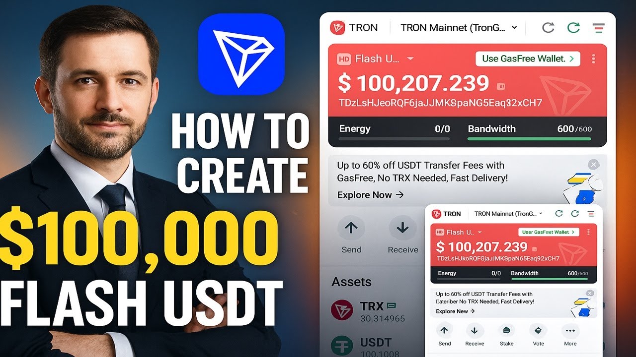 How to Make  $100.000 Flash USDT | Full TRC20 Tutorial
