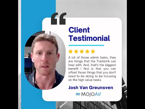 Mojo Air partnered with TradieVA to offload time-consuming admin tasks like tenders and quotes, giving Josh the accountability and focus needed to prioritize high-value work. With proactive support, he now stays on track and can focus on growing the business.