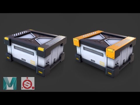 Autodesk Maya 2019, Substance Painter - SciFi Crate