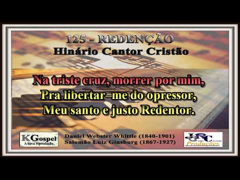 Cantor Cristão - 125 - REDENÇÃO Cantor Cristão Versão Piano Karaokê - playback