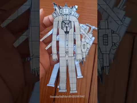 Các nhân vật trong Skibidi toilet được vẽ và cắt giấy