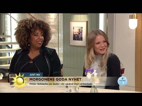 Aster räddade Hilda från trakasserande man - Nyhetsmorgon (TV4)