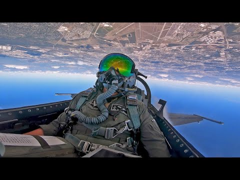 F-16 Pilot POV | Over-the-Shoulder Cockpit View at Mach Speed