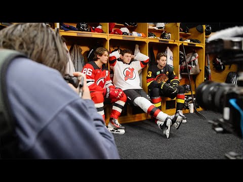 Mic'd Up | Hughes NHL 25 cover shoot