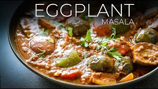 This CRAZY tasty Eggplant Masala Recipe is AUBERGENIUS