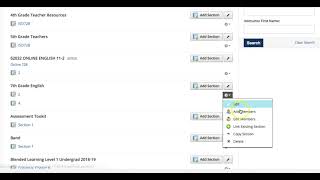 Schoology: Linking and Unlinking Sections