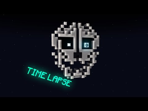 CineMine Animations - Making Gaster Blaster Design in Minecraft for new Undertale Animations (time lapse)