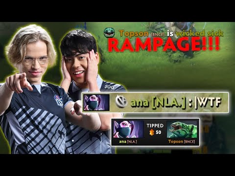 TOPSON impressing ANA with his TIDEHUNTER - RAMPAGE! DOTA 2