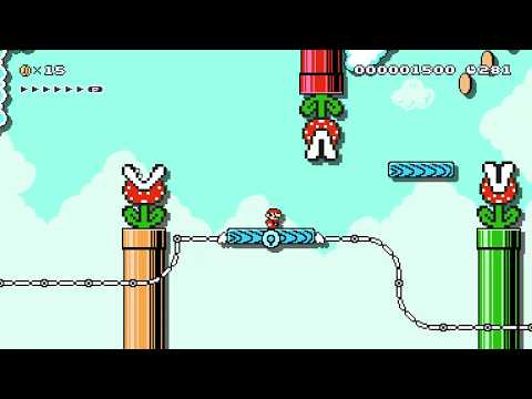 Blue Platform × Piranha Plant by AKUMUくん(♪) - Super Mario Maker 2 - No Commentary 1bz