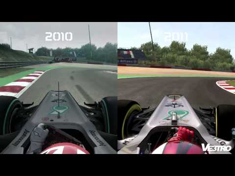 F1 2010 vs 2011 Spa (HD 1080p)
