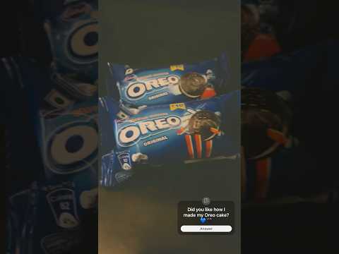 I made Oreo Cake By MYSELF! 💙🖤 🍪🥮. It turned out really YUM!🖤🖤 @Pushti._.Diaries