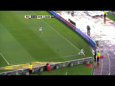 Gol de Casco. River 2 Sarmiento 0. Fecha 10. Primera División 2016