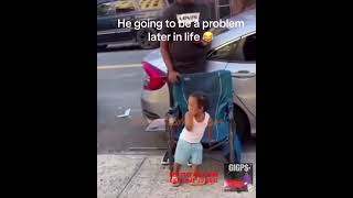 Nah this kid a MENACE! #viralvideo #funny #baby