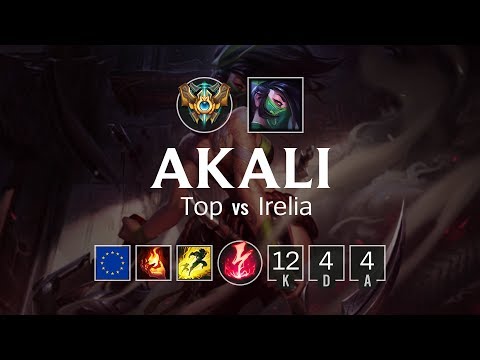 Akali Top vs Irelia - EUW Challenger Patch 8.15