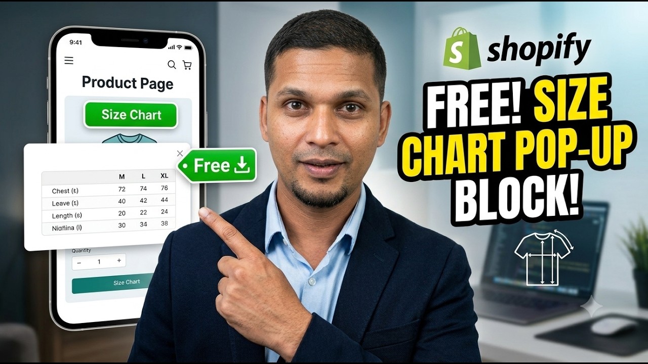 How to Add a Size Chart on Shopify — Free Popup Code (No App)