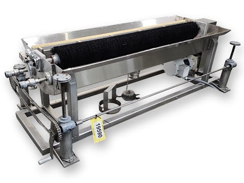 Used 1/2HP Motorized Sanitary Conveyor Belt Washing System - 54"W