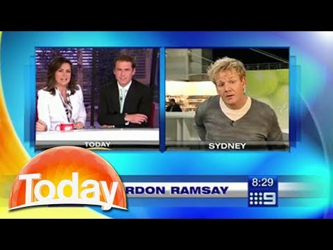 Gordon Ramsay walks out of live interview - "Can you stop f***ing around"
