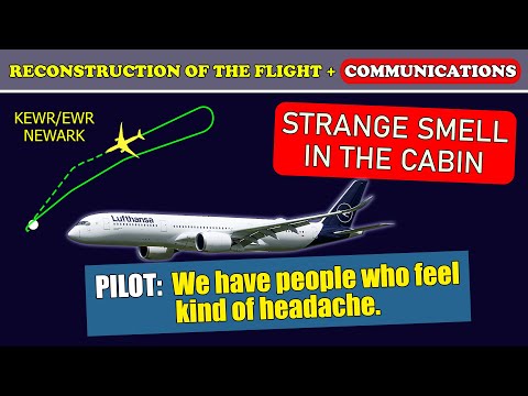 STRANGE SMELL in the cabin. Passengers feel a headache | Lufthansa Airbus A350-900 | Newark airport