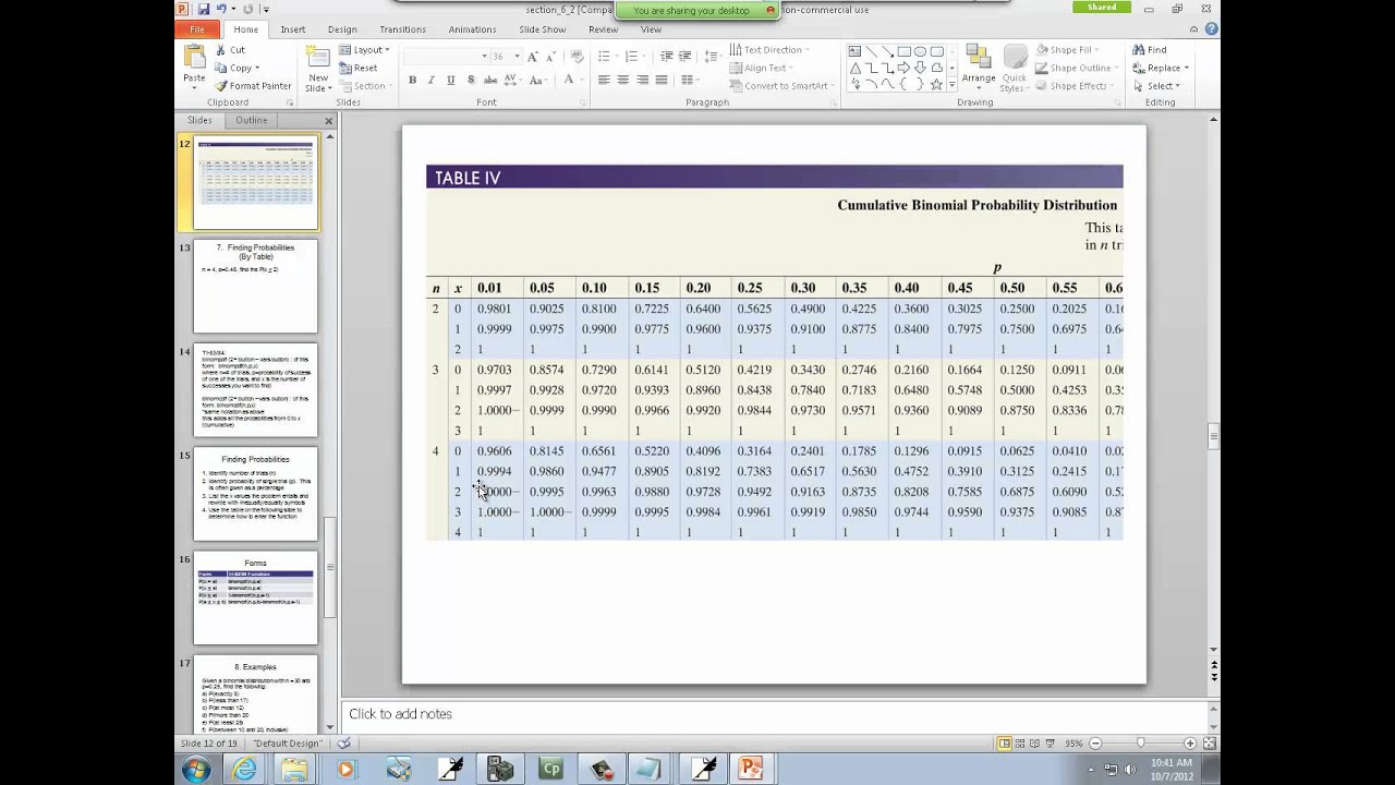 Elementary Statistics: Binomial Probability Distributions