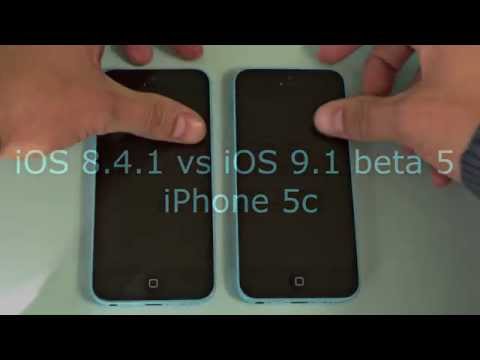 iOS 9.1 beta 5 vs iOS 8.4.1 iPhone 5c , 5
