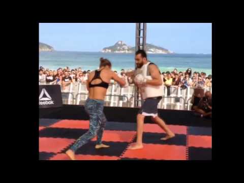 UFC 190 Open training Ronda Rousey