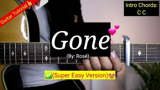Download lagu Gone - Rosé (Super Easy Chords) | Guitar Tutorial mp3