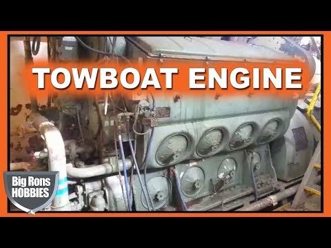 EMD 645 E2 8 Cylinder running @ 800 RPM in a Towboat
