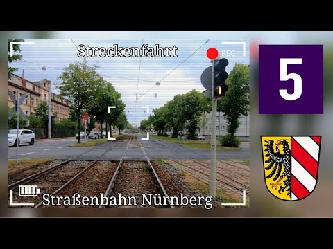 Streckenfahrt Straßenbahn Nürnberg // Mit der Linie 5 von der Worzeldorfer Straße zum Tiergarten