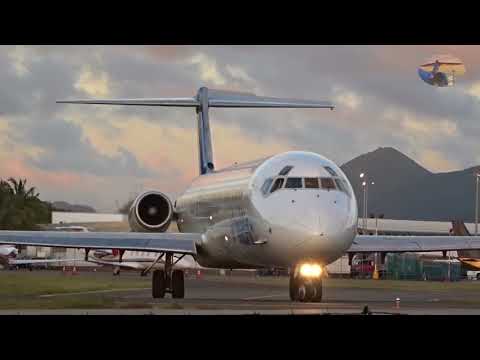 St. Maarten The Beast Insel Air MD-82 - 5th amazing Jet Blast Challenge - (5. plane of 8)