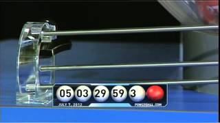 Powerball lottery Jul 7, 2012 drawing video