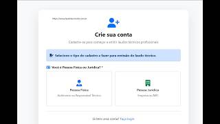 Como se cadastrar no site Laudo Técnico BR