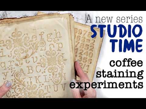 Studio Time & Coffee staining patterns #mixedmedia #shawnpetite