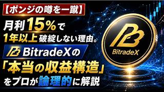 【ポンジの噂を一蹴】月利15%で1年以上破綻しない理由。BitradeXの「本当の収益構造」をプロが論理的に解説
