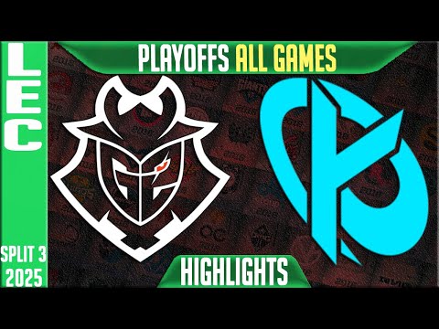 G2 vs KC ALL GAMES Highlights | LEC Playoffs Split 3 2025 | G2 Esports vs Karmine Corp